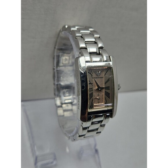 Emporio Armani AR0172 Womens Watch Classic Tank Quartz Small Seconds New Battery main image 6